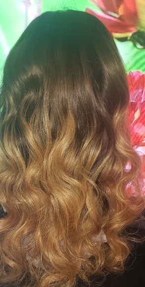 16 inch Ombre 1B/4/27 lace front Human hair wig - Picture 2 of 8